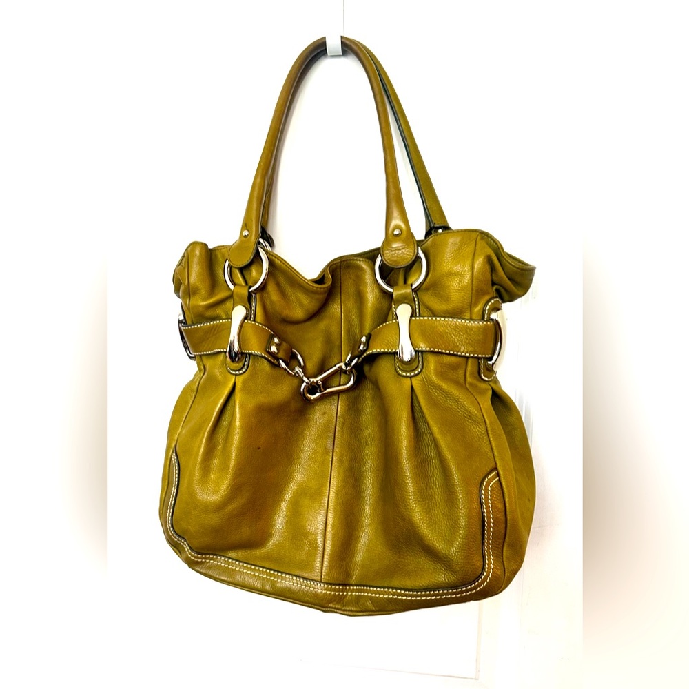 Large Olive B. Makowsky Shoulder Bag